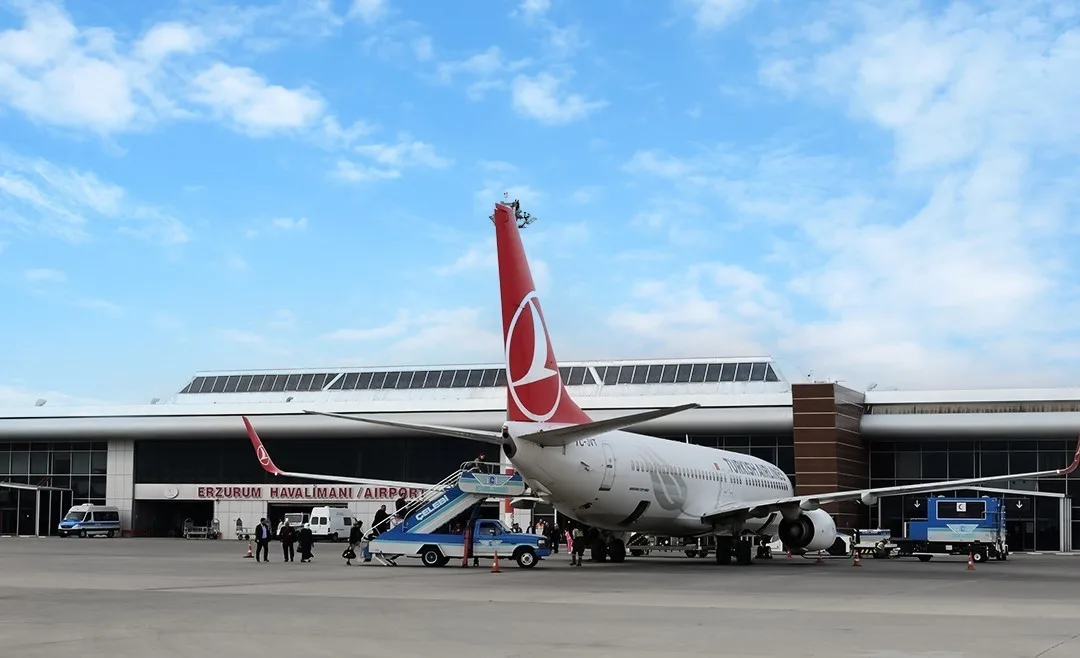 Erzurum Hava Limanı'nda 2025'in ilk üç ayında 306 bin 332