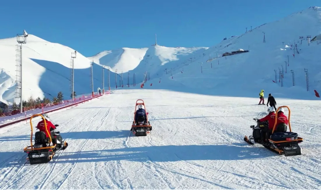 Erzurum’da jandarma, kayak sezonu boyunca çeşitli sebeple mahsur kalan 651