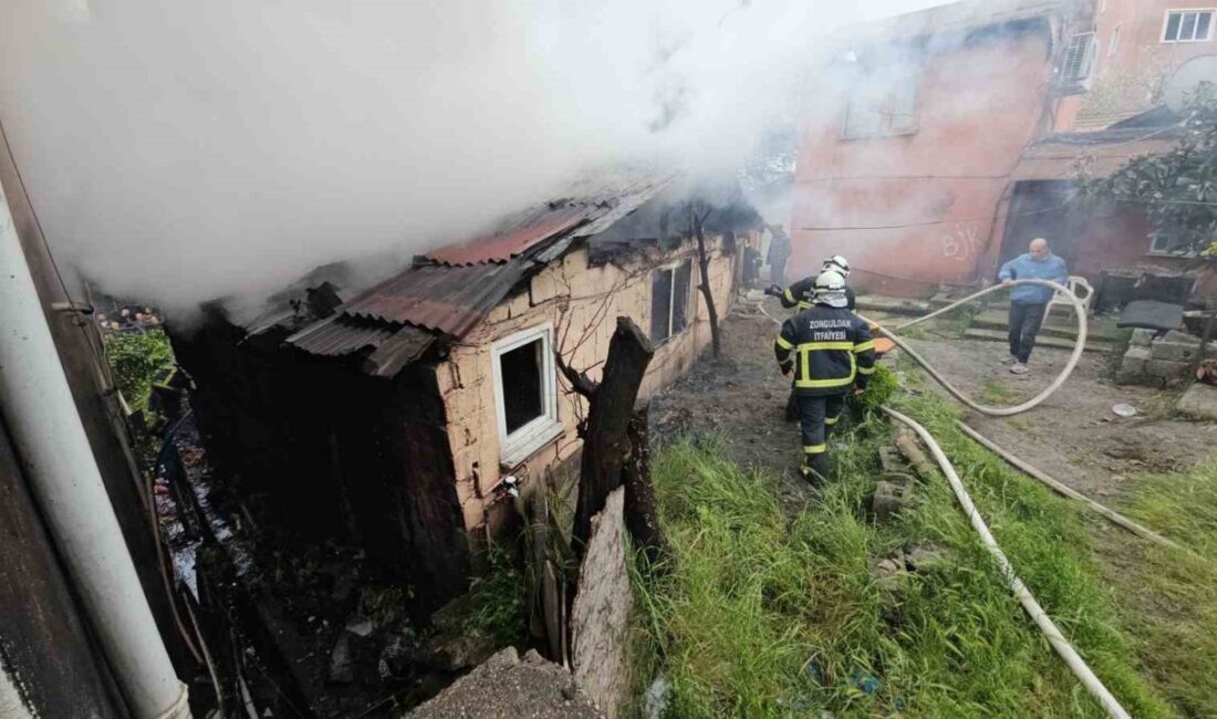 Zonguldak’ta tek katlı bir gecekonduda çıkan yangının arasında kalan Ahmet