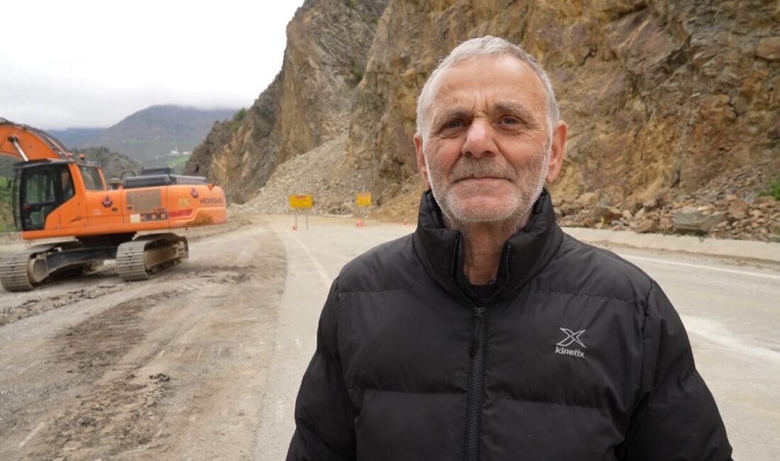 Gümüşhane-Giresun karayolunda geçtiğimiz hafta Kürtün ilçesinde meydana gelen heyelandan önce