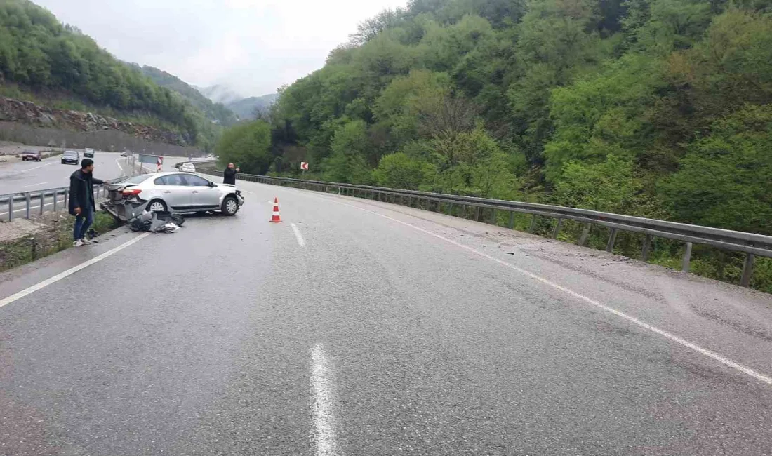 Zonguldak-Ankara karayolunda meydana gelen kazada H.E. isimli sürücü hafif yaralandı.
