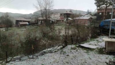 Kastamonu’nun İhsangazi ilçesinde etkili olan sağanak yağışın ardından ceviz büyüklüğünde