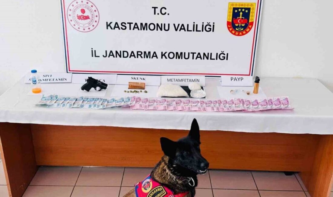 Kastamonu’da jandarma ekipleri tarafından uyuşturucu operasyonunda gözaltına alının 3 şüpheli