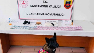 Kastamonu’da jandarma ekipleri tarafından uyuşturucu operasyonunda gözaltına alının 3 şüpheli