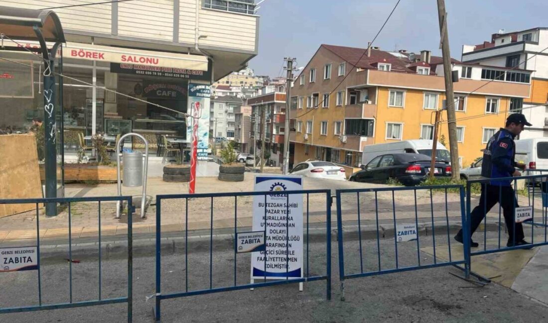 Gebze Belediyesi Zabıta Müdürlüğü ekipleri, semt pazarı kurallarına uymayan esnafın
