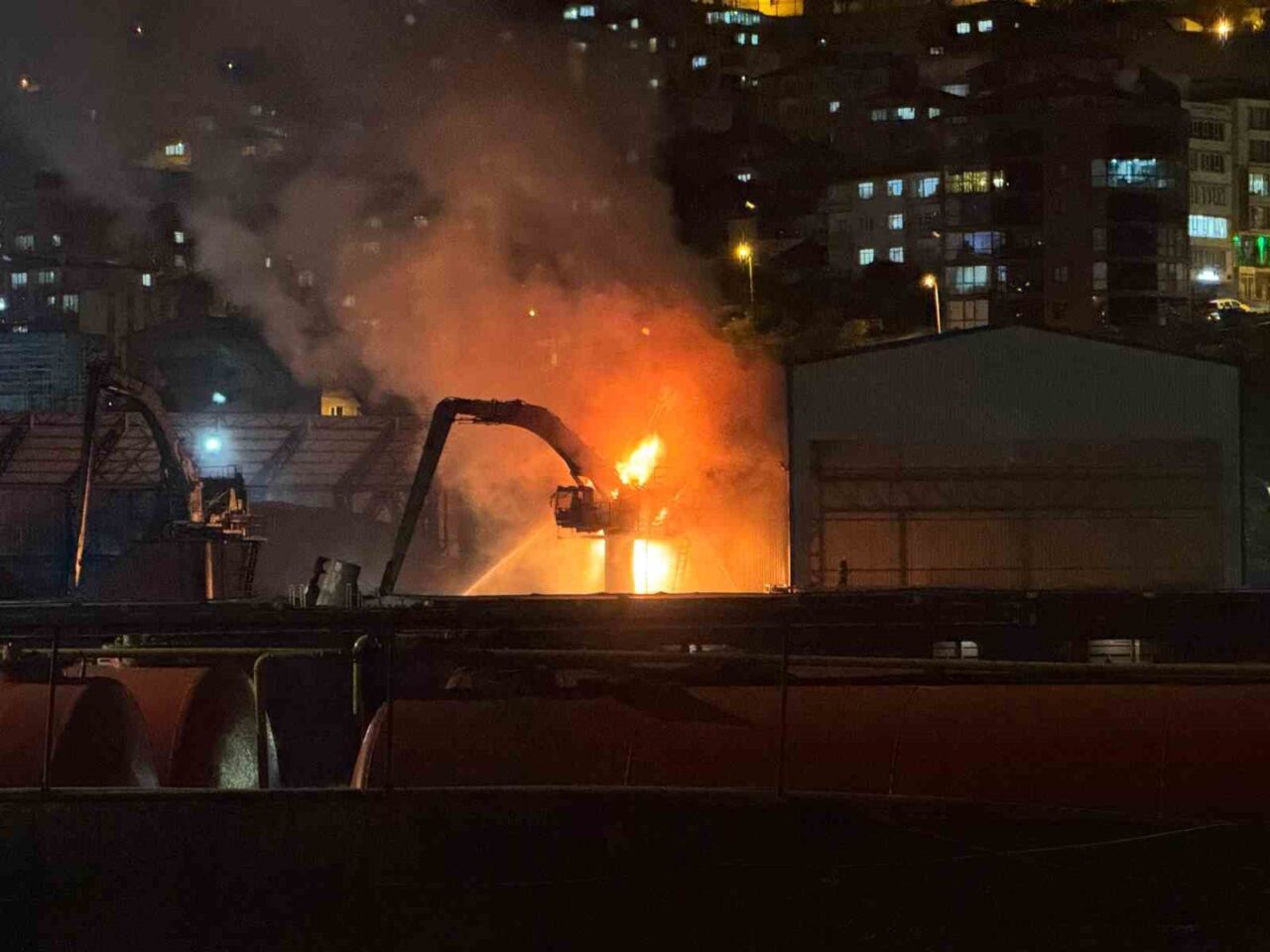 Zonguldak’ta Türkiye Taşkömürü Kurumu’na (TTK) ait liman sahasında bir iş