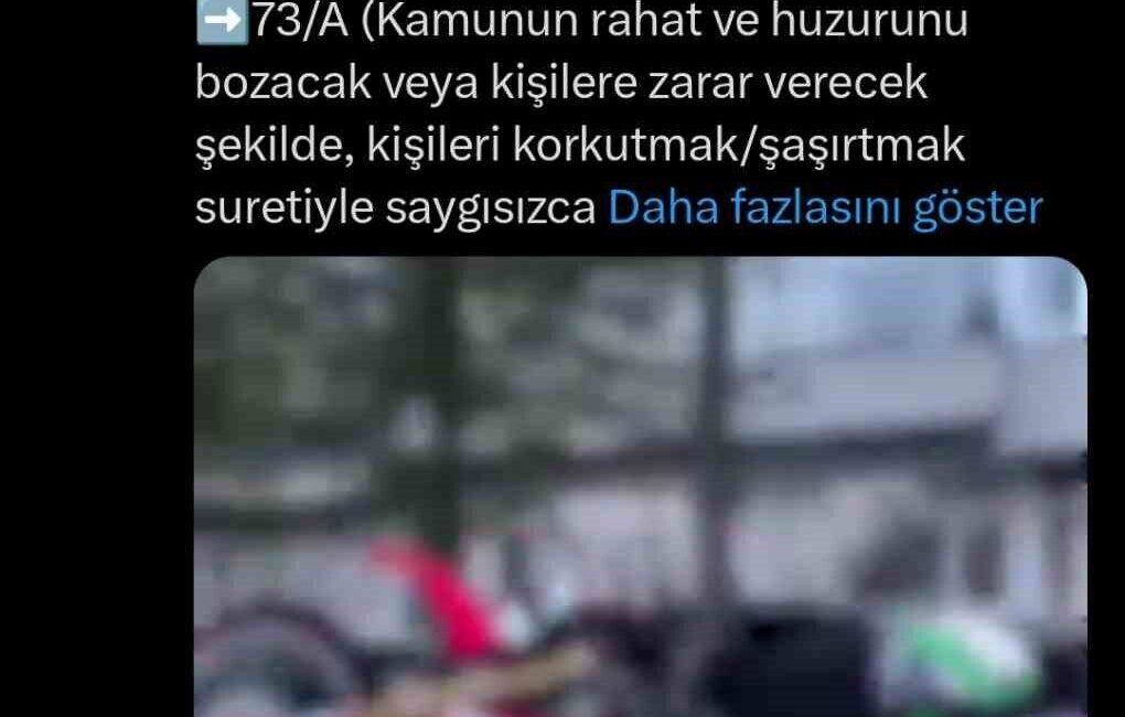 Ordu’da tek teker üzerinde motosiklet kullanarak trafiği tehlikeye düşüren sürücüye