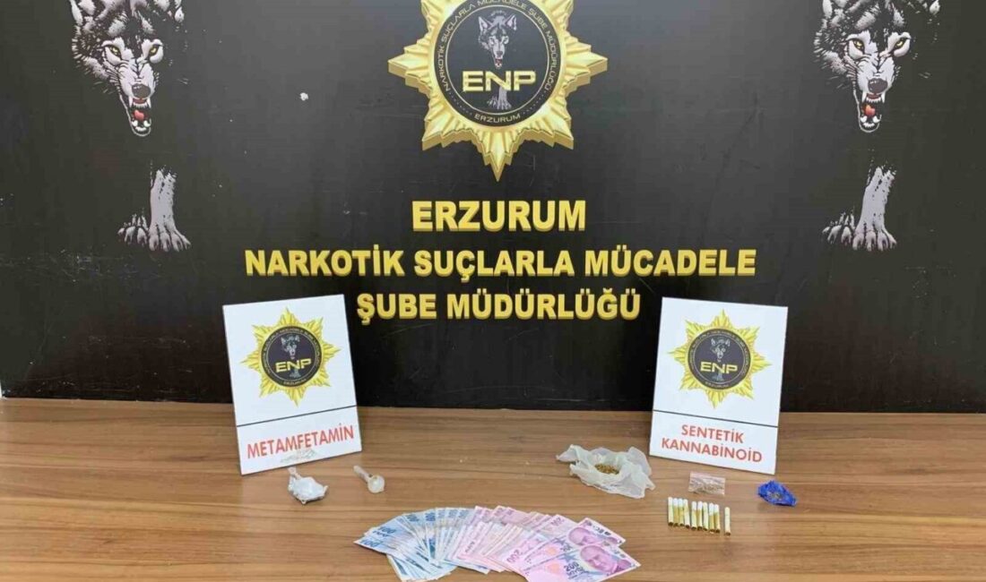 Erzurum Emniyet müdürlüğü Narkotik Suçlarla Mücadele Şube Müdürlüğü ekiplerince sokak
