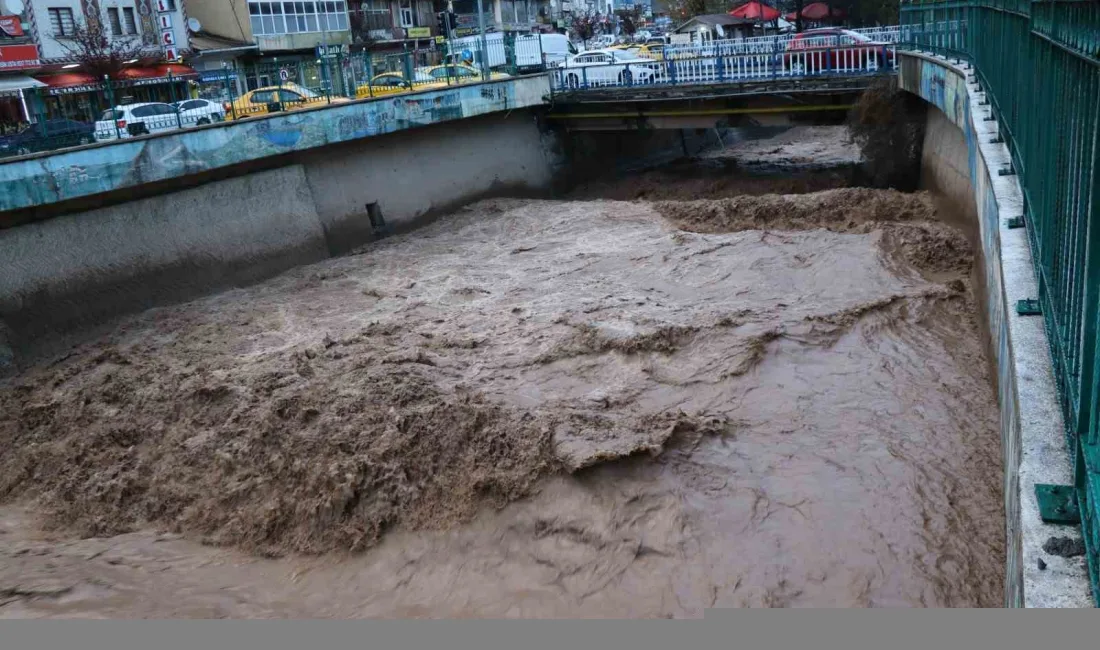 Oltu'da yoğun dolu ve yağmur, Oltu Çayı'nın debisini iki katına