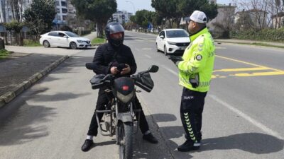 Ordu’da polis ekipleri tarafından trafik kazalarını azaltmaya yönelik yapılan denetimlerde