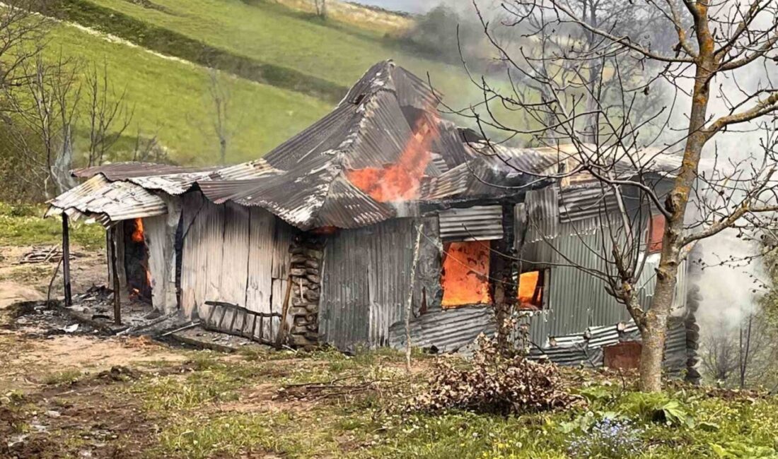 Ordu’nun Akkuş ilçesinde yaşlı bir adamın yaşadığı evde çıkan yangın,