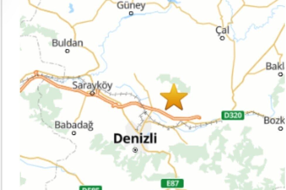 Denizli’nin Pamukkale ilçesinde 3.9 büyüklüğünde orta şiddette bir deprem meydana