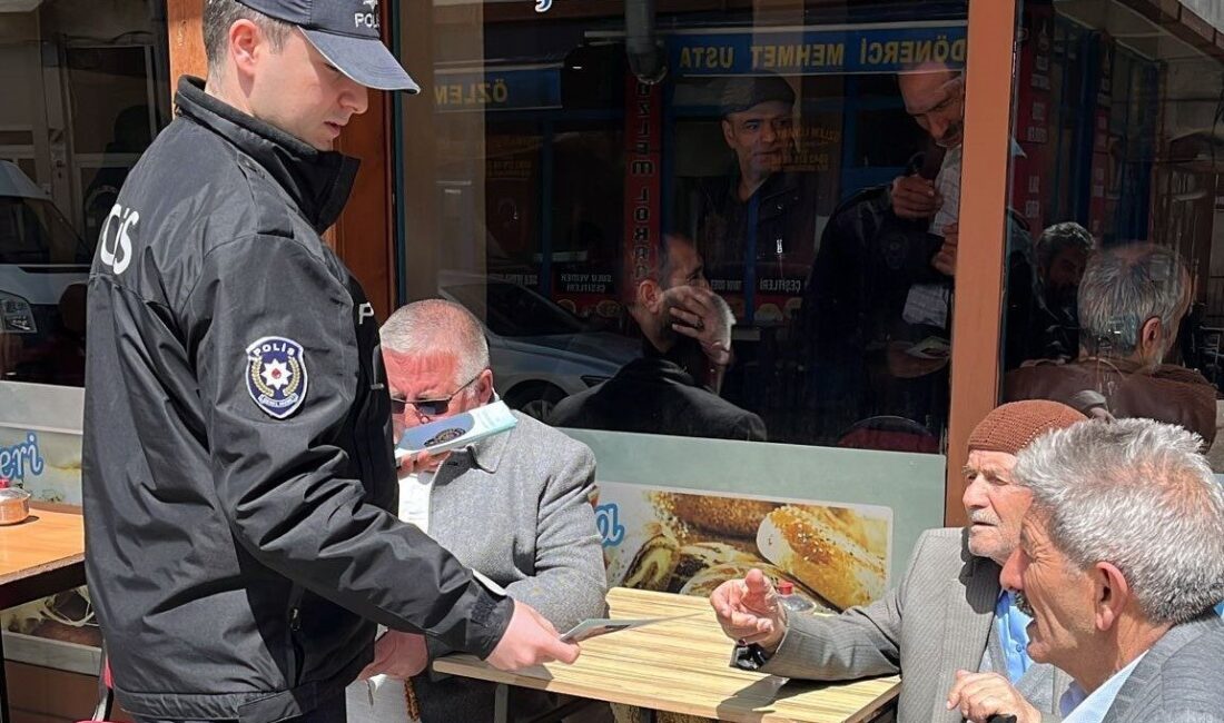 Erzurum’un Pasinler ilçesinde polis vatandaşları dolandırıcılık olaylarına karşı dikkatli olmalar