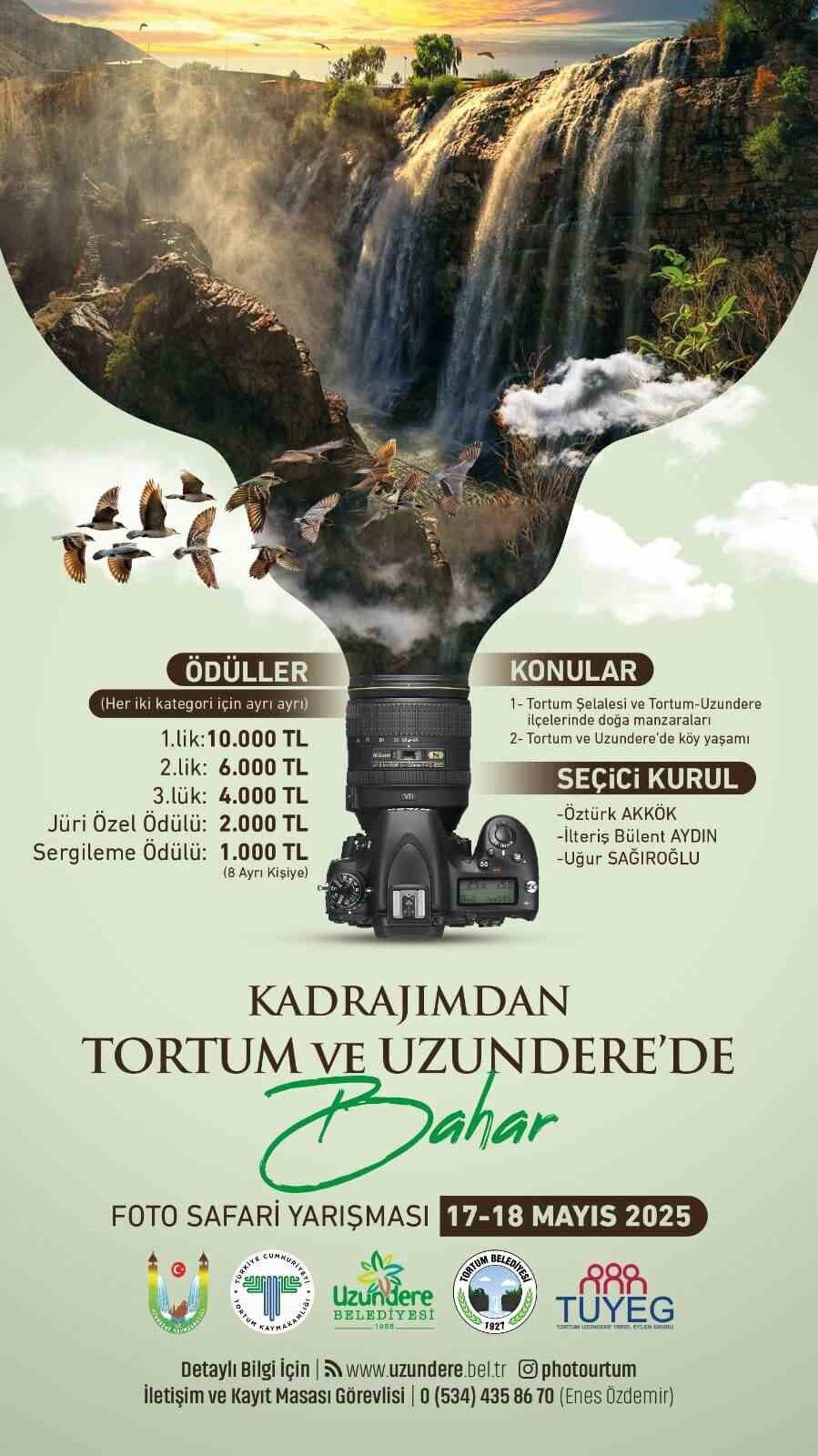 Erzurum’un Tortum ve Uzundere ilçelerinde baharın gelişiyle doğa adeta yeniden