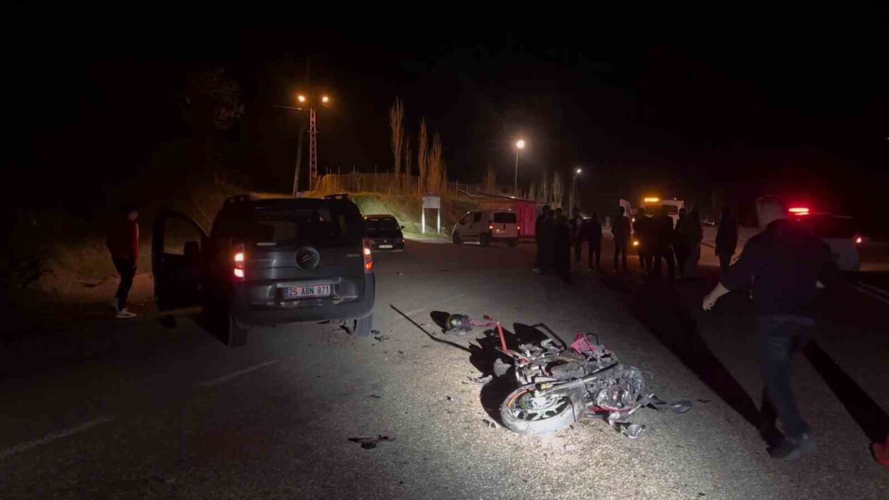 Erzurum’un Tortum ilçesinde trafik kazasında ağır yaralanan motosiklet sürücüsü hayatını