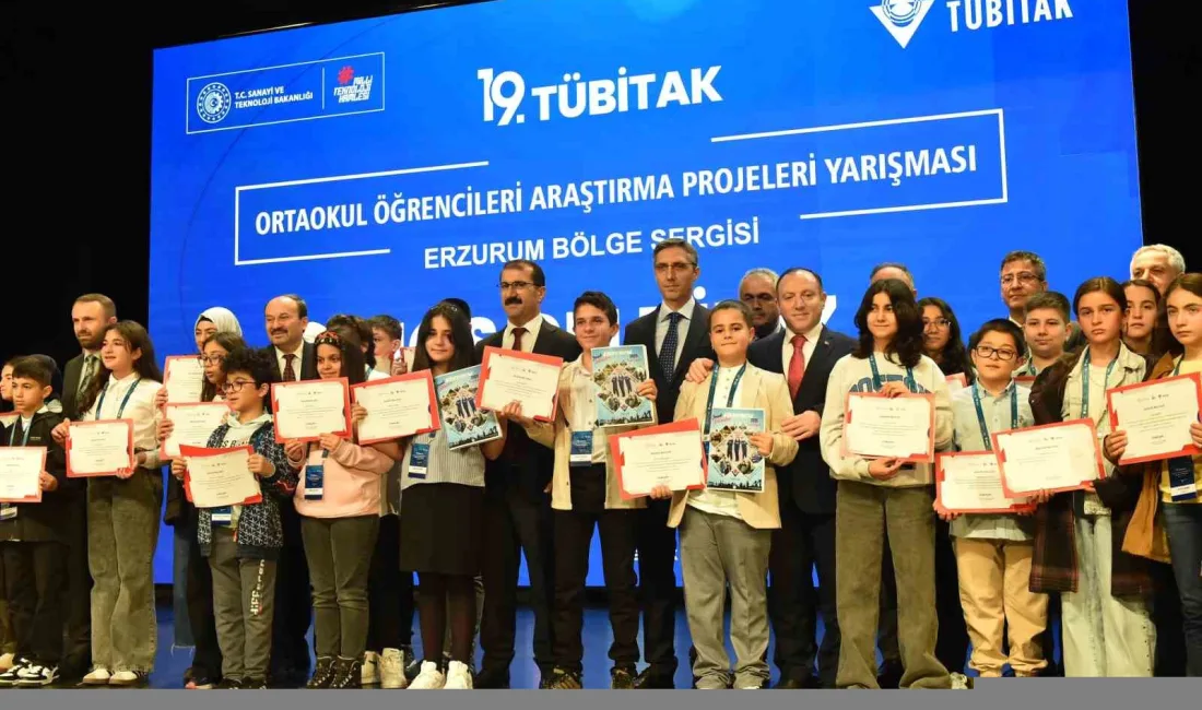 Erzurum, TÜBİTAK 2204-B 19.Ortaokul Öğrencileri Araştırma Projeleri Yarışması’nda bölge birincisi