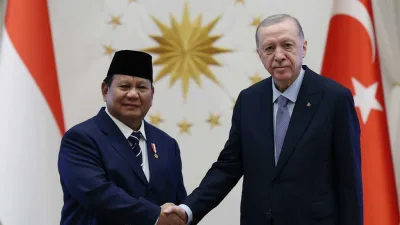 Cumhurbaşkanı Recep Tayyip Erdoğan, Endonezya Savunma Bakanı ve seçilmiş Cumhurbaşkanı