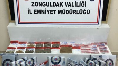 Zonguldak Emniyet Müdürlüğü ekiplerince düzenlenen narkotik operasyonunda A.F.Y., A.Y. ve