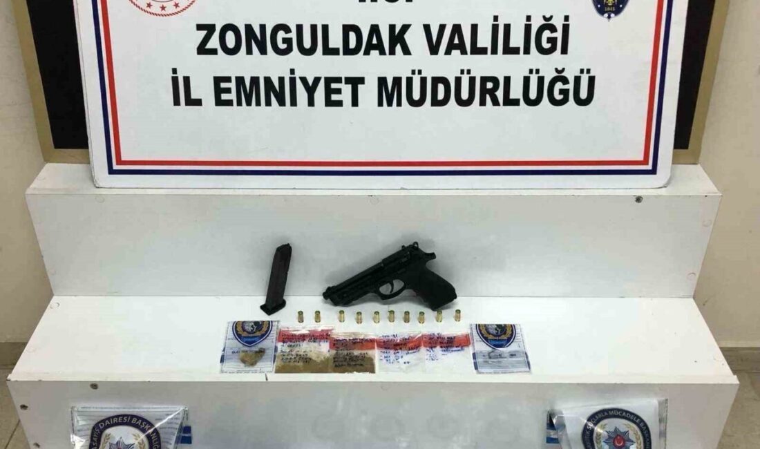 Zonguldak’ın Çaycuma ilçesinde narkotik ekiplerince düzenlenen operasyonda çeşitli uyuşturucu maddeler