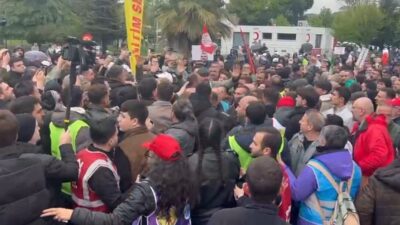 Kocaeli’de 1 Mayıs kutlamaları sırasında DEM Partililer ile Atatürkçü Düşünce