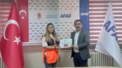 Bayburt İl Afet ve Acil Durum Müdürlüğü personellerince verilen AFAD