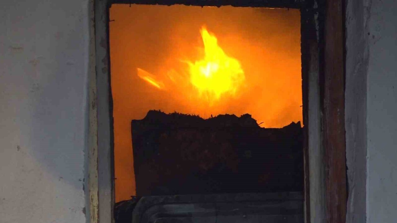 Amasya’nın Taşova ilçesinde bir evde çıkan yangın mahallede paniğe neden