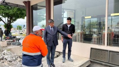 Erzincan Belediye Başkanı Bekir Aksun, sahada görev yapan personelleri denetledi.