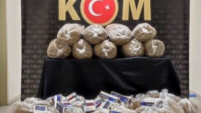 Bayburt’ta 180 kilogram tütün ve 8400 adet içi tütün doldurulmuş