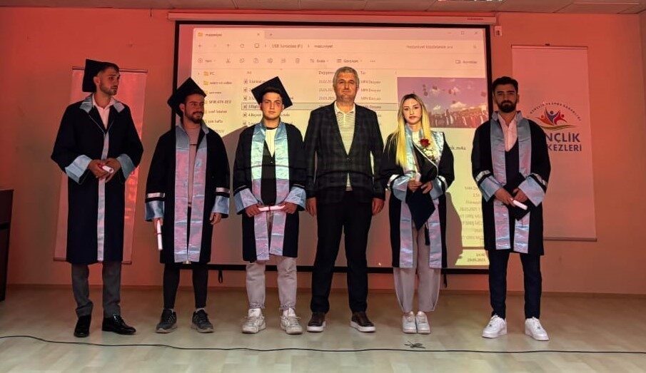 Bayburt Mesleki Eğitim Merkezi’nde, mezuniyet heyecanı yaşandı. Türkiye Yüzyılı Maarif