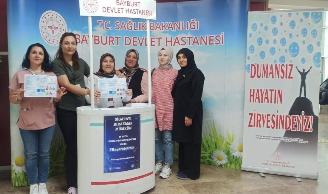 31 Mayıs Dünya Tütünsüz Günü kapsamında Bayburt Devlet Hastanesinde stant