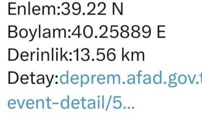 Bingöl’ün Kiğı ilçesinde 4,3 büyüklüğünde deprem meydana geldi. AFAD’dan yapılan