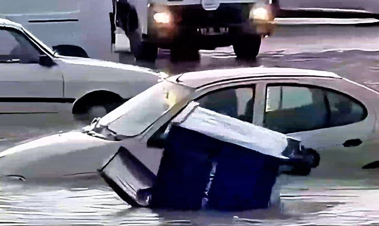 Sinop’un Boyabat ilçesinde dün etkili olan sağanak yağışın ardından meydana