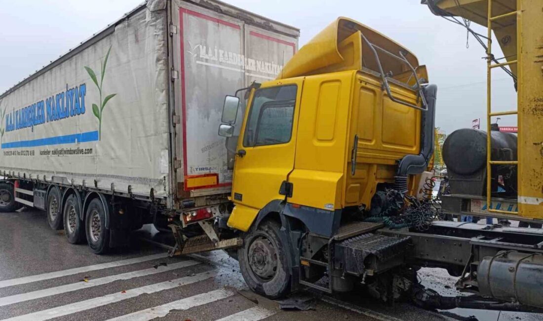 Sakarya’nın Serdivan ilçesi D-100 kara yolunda 2 tır ve 2