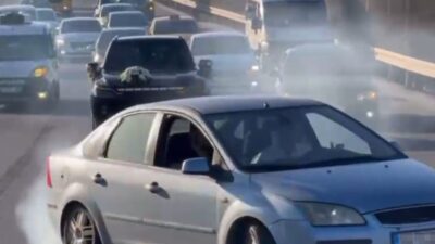 Kocaeli’nin Gebze ilçesinde düğün konvoyunda drift yapan otomobil sürücüsüne 46