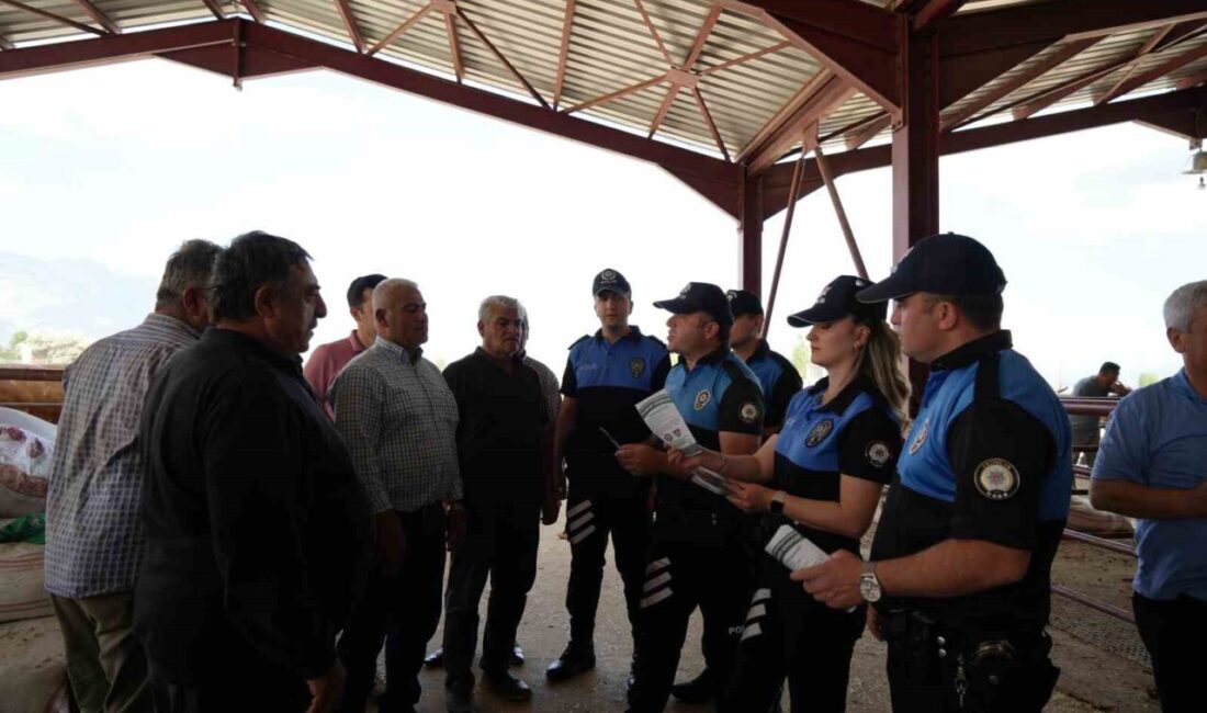 Erzincan’da polis ekipleri, yaklaşan Kurban Bayramı dolayısıyla yoğunluğun yaşandığı hayvan