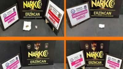 Erzincan İl Emniyet Müdürlüğü Narkotik Suçlarla Mücadele Şube Müdürlüğü ekiplerince,