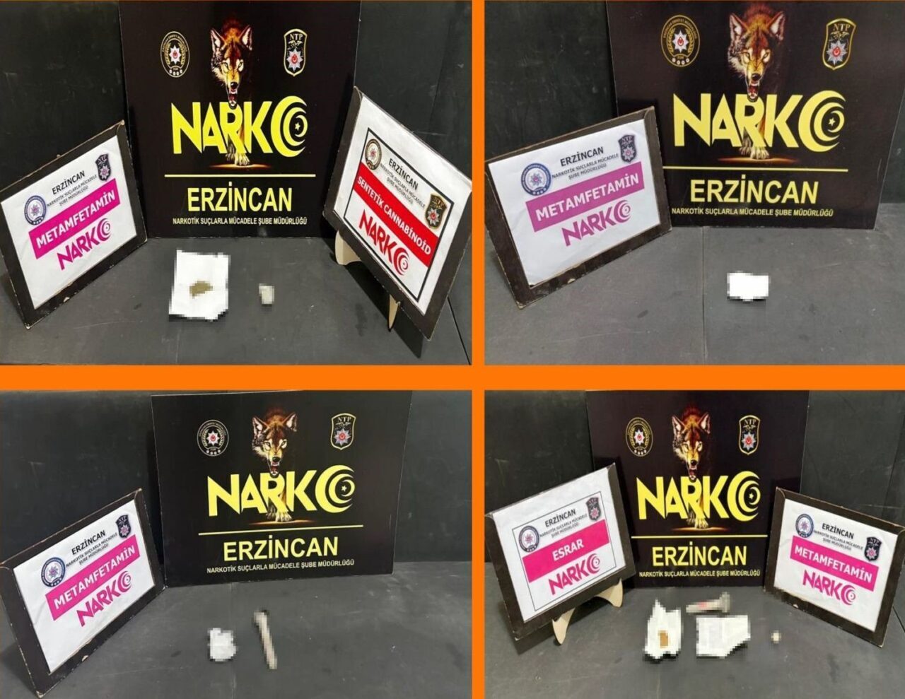 Erzincan İl Emniyet Müdürlüğü Narkotik Suçlarla Mücadele Şube Müdürlüğü ekiplerince,