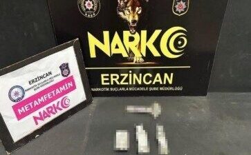 Erzincan İl Emniyet Müdürlüğü Narkotik Suçlarla Mücadele Şube Müdürlüğü ekiplerince