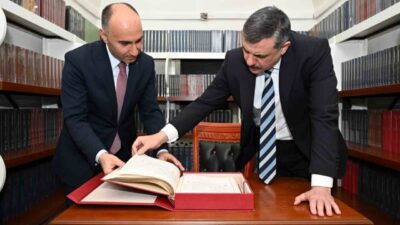 Erzurum Valisi Mustafa Çiftçi, Erzurum Yazma Eser Kütüphane Müdürlüğüne ziyarette