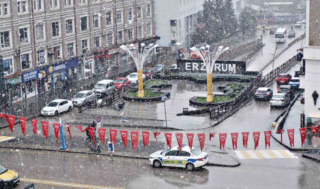 Erzurum, mayıs ayı ortasında yağan karla beyaz büründü. Karı ve