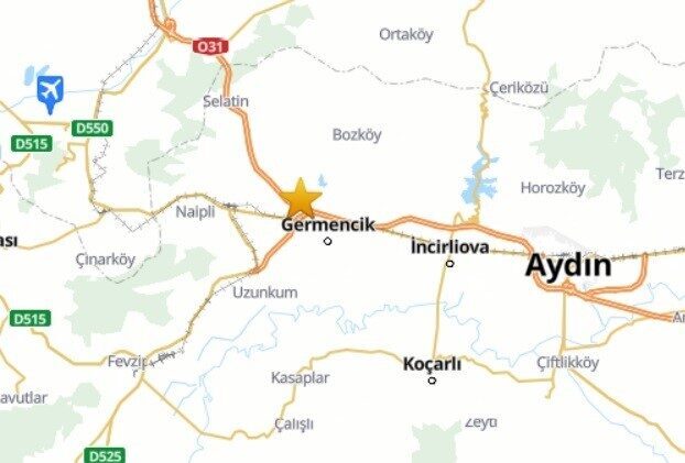 Aydın’ın Germencik ilçesinde 3.8 şiddetinde deprem meydana geldi. AFAD verilerine