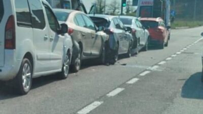 Giresun’un Bulancak ilçesinde meydana gelen zincirleme trafik kazasında 2 kişi