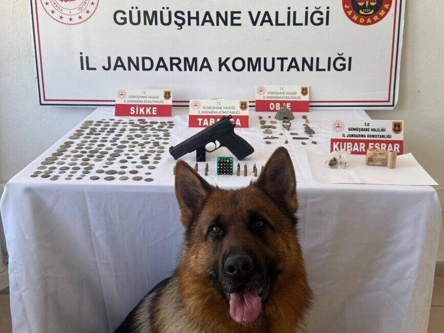 Jandarmadan tarihi eser ve uyuşturucu operasyonu Gümüşhane’nin Şiran ilçesinde jandarma ekiplerince düzenlenen operasyonda tarihi eser, uyuşturucu