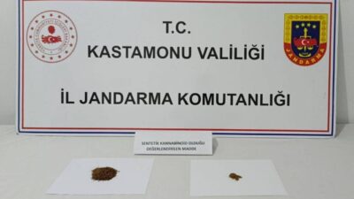 Kastamonu’da jandarma ekipleri tarafından yapılan üst aramasında üzerinden kannabinoid çıkan