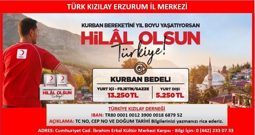 Kızılay 2025 vekaletle kurban kesim kampanyası başladı Türk Kızılay, Kurban Bayramı’nın manevi zenginliğini ve bereketini ihtiyaç sahiplerinin