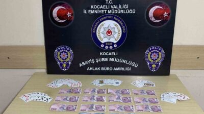 Kocaeli’de kahvehanede kumar oynayan 9 kişiye toplam 83 bin 223