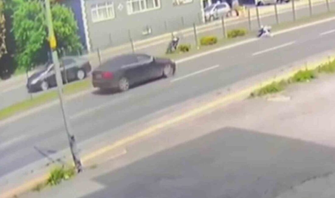 Zonguldak’ın Ereğli ilçesinde meydana gelen motosiklet kazasında, sürücü takla atan