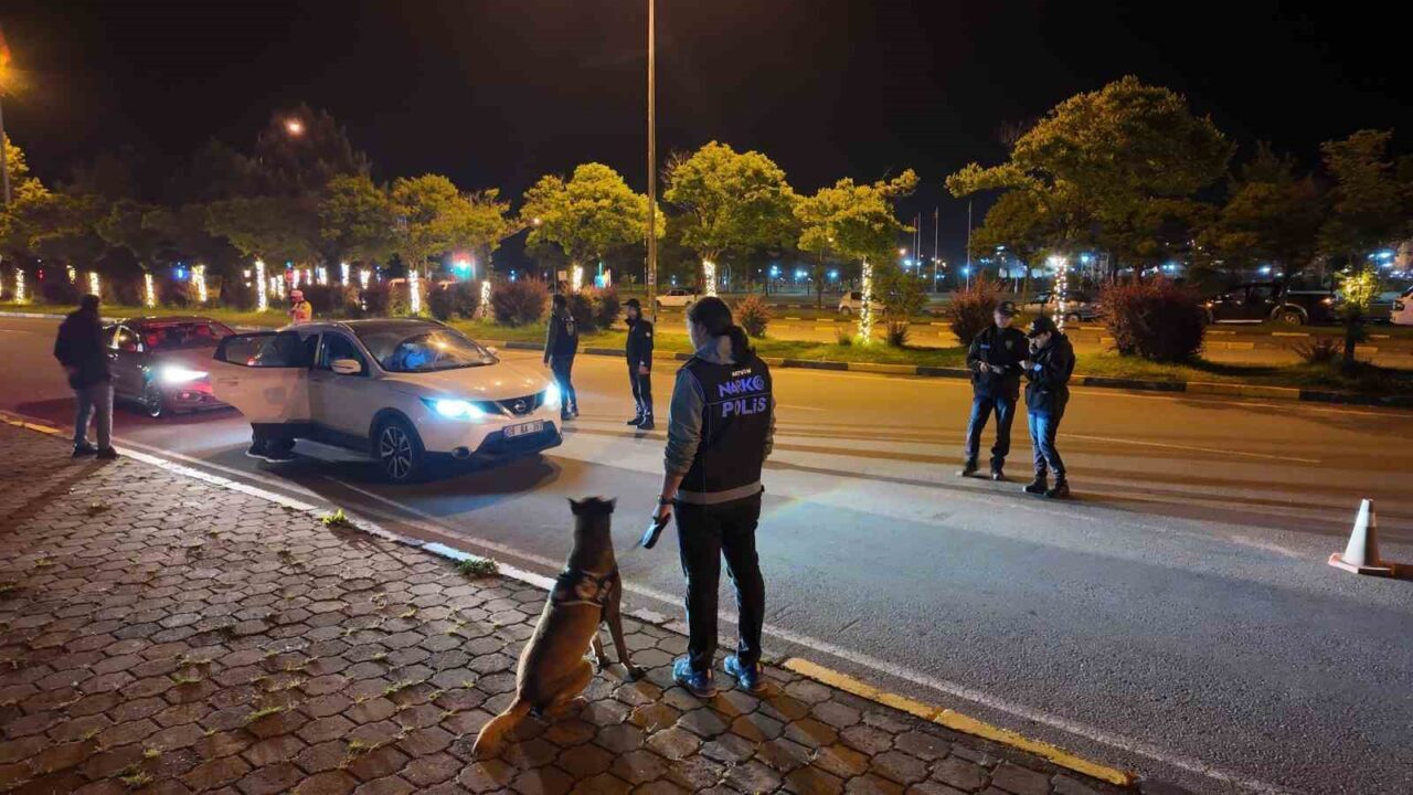 Artvin’de Pars adlı narkotik köpeğinin kentte geniş çaplı uygulamada, uyuşturucuya