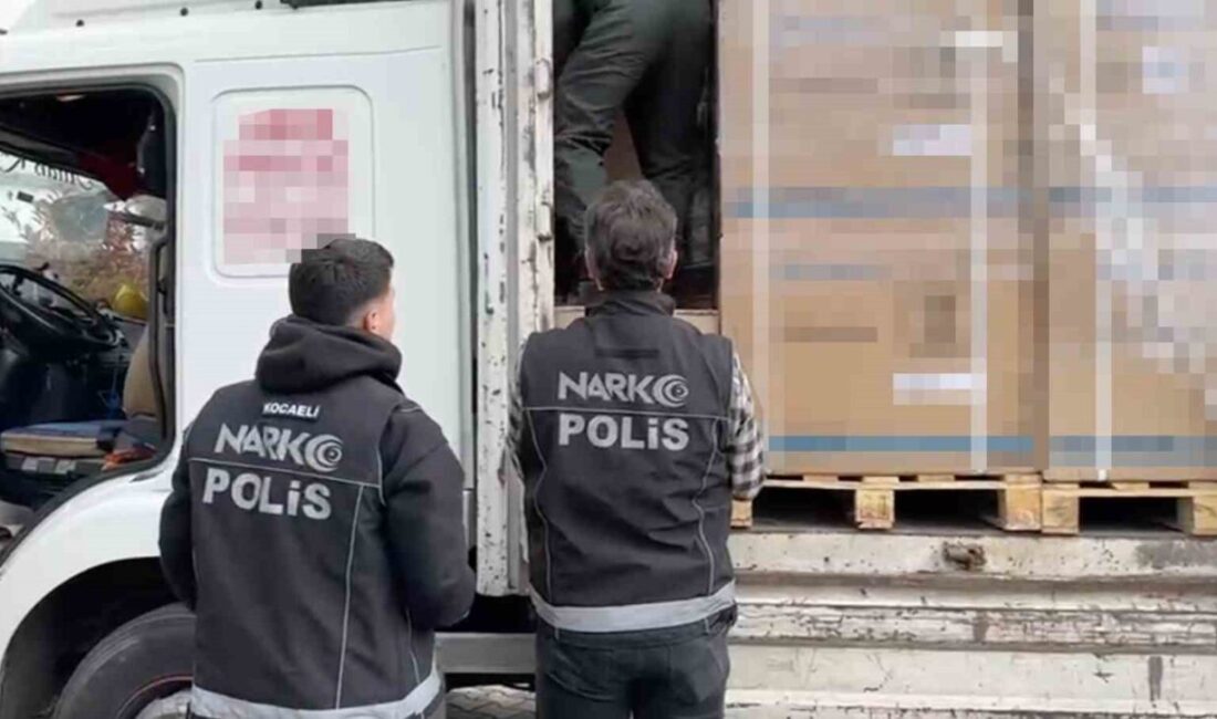 Kocaeli’de durdurulan klima yüklü tırda yapılan aramada 397 bin uyuşturucu