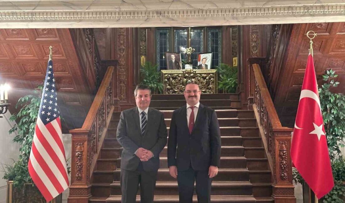 Rektör Hacımüftüoğlu’nun ABD ziyaretindeki ilk durağı Türkiye Büyükelçiliği oldu Atatürk Üniversitesi Rektörü Prof. Dr. Ahmet Hacımüftüoğlu’nun; bir dizi temaslarda